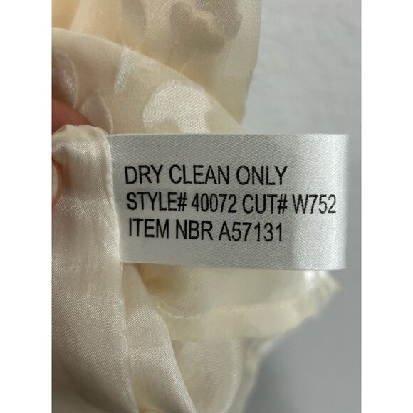 Silk Lore by Beth Terrell Floral Tank Top Cream Sz Large Scoop Neck Intimate - Picture 7 of 9